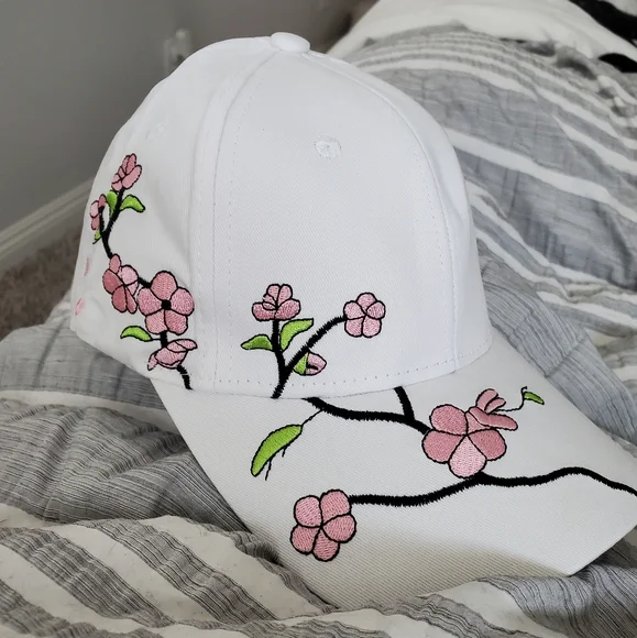 BRAND NEW HOLT CAT Women’s Ball Cap A cherry blossom-themed Cherry Blossom Baseball Cap Men Women Adjustable Peaked  main image 3
